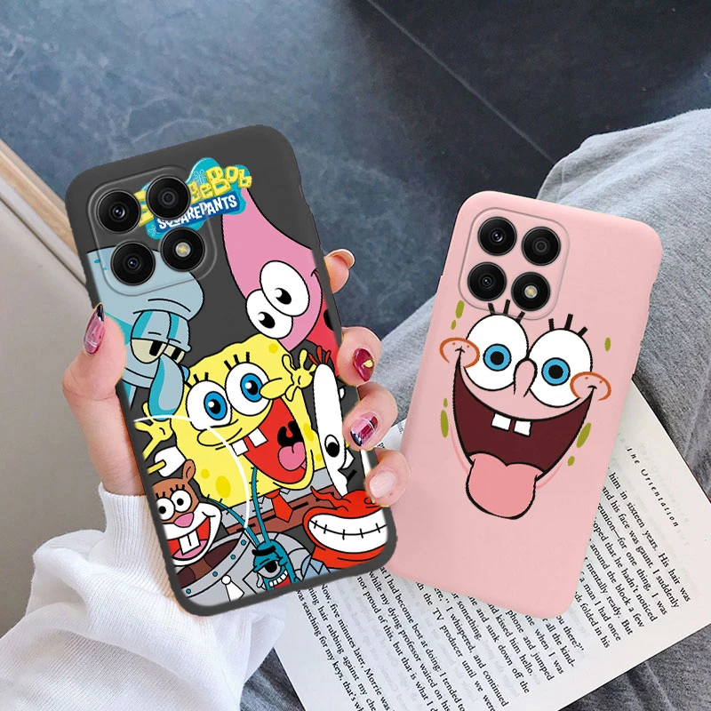 Чехол с рисунком S-SpongeBob для Honor X6b 5G X8b квадратные штаны Патрик Стар забавная
