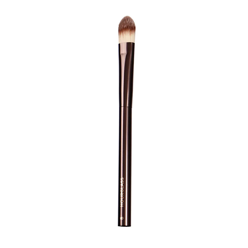 Hourglass 8#Brushes Large Concealer Bronze Metal Handle Tapered Flawless Foundation Cream Beauty Cosmetics Tools For Make Up