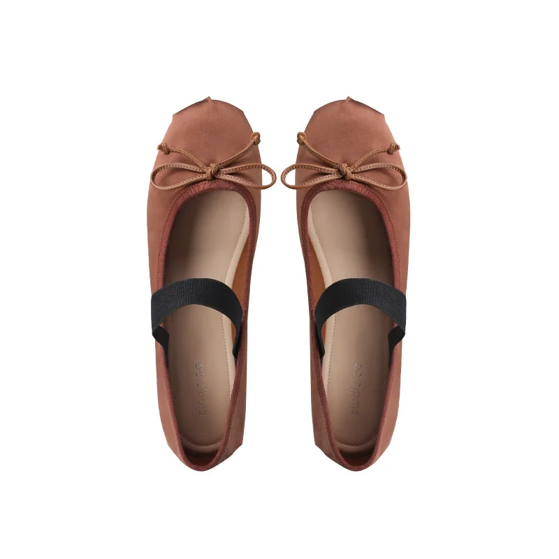 

Bow Shallow Flat Ballet Single Shoe Woman