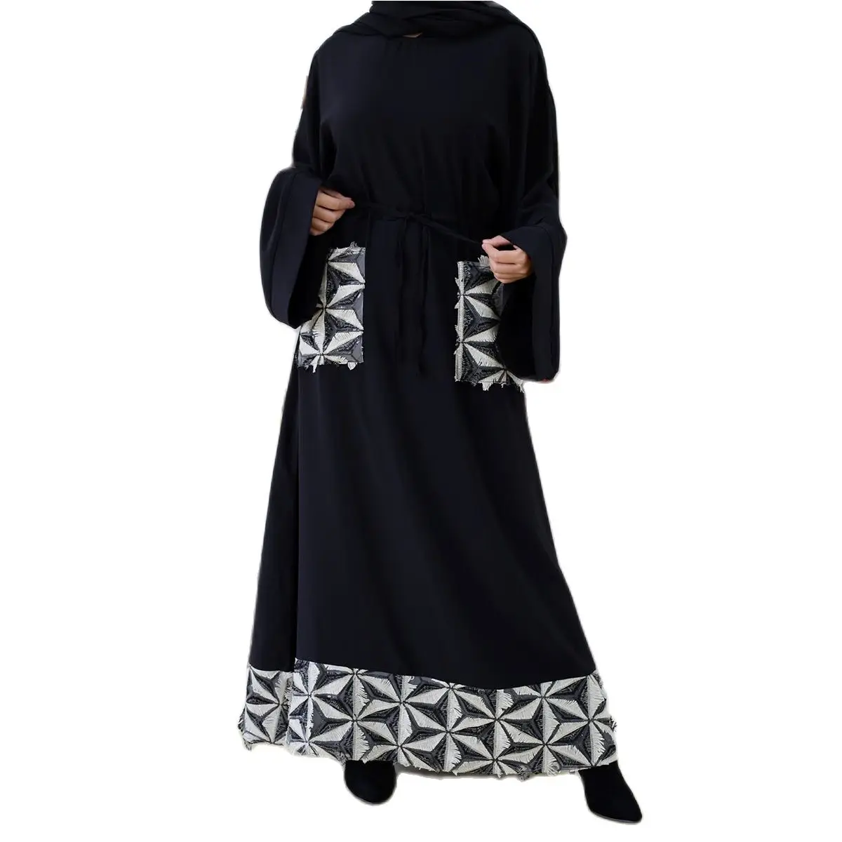 

Hot Sale Kaftan Abay Islamic Clothing Chiffon Fashion Simple Muslim Dress Ethnic Dress Arab Clothes Marokkanisches Kleid Cm283