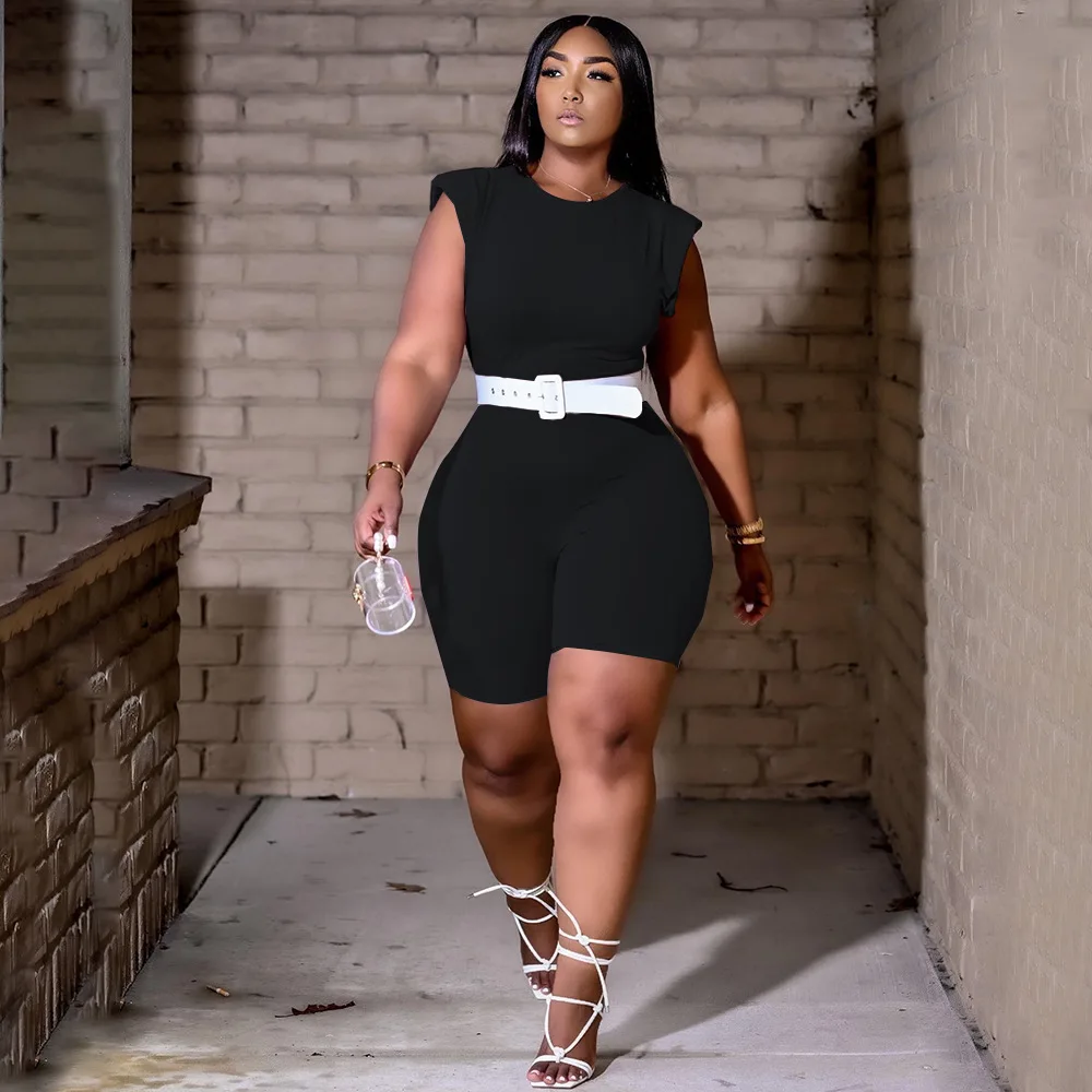 

2022 летняя Женская Клубная одежда с круглым вырезом, Женский Облегающий комбинезон без рукавов, облегающая верхняя одежда, спортивный комби...