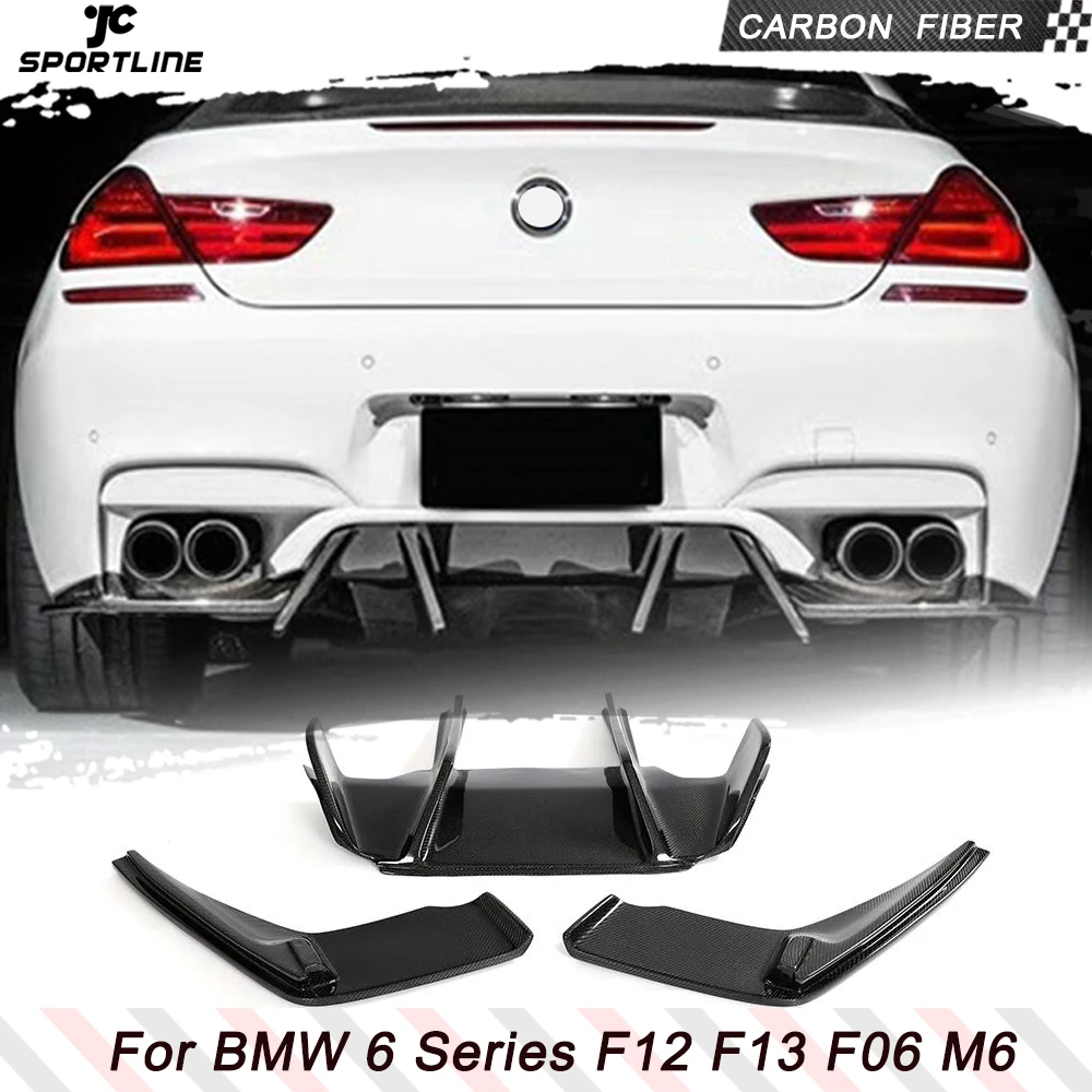 

Carbon Fiber Car Rear Lip Diffuser Aprons Splitters Spoiler Back Bumper Guard For BMW 6Series F12 F13 F06 M6 2013-2016 Car Parts