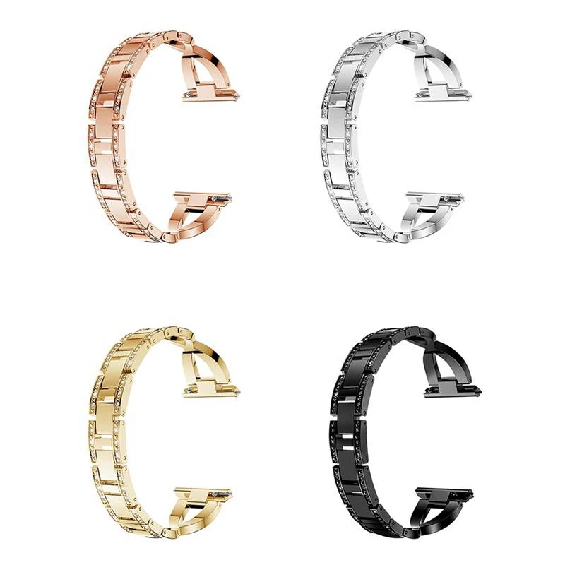 

Diamond Watch Band For Fitbit Versa 2/Fitbit Versa Lite Stainless Steel Strap Lady Women Bling Diamond Band Strap