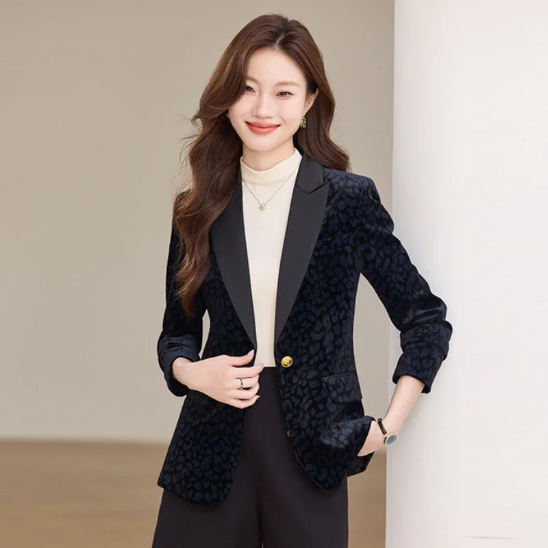 Модный Женский приталенный элегантный Блейзер с длинными рукавами элегантное