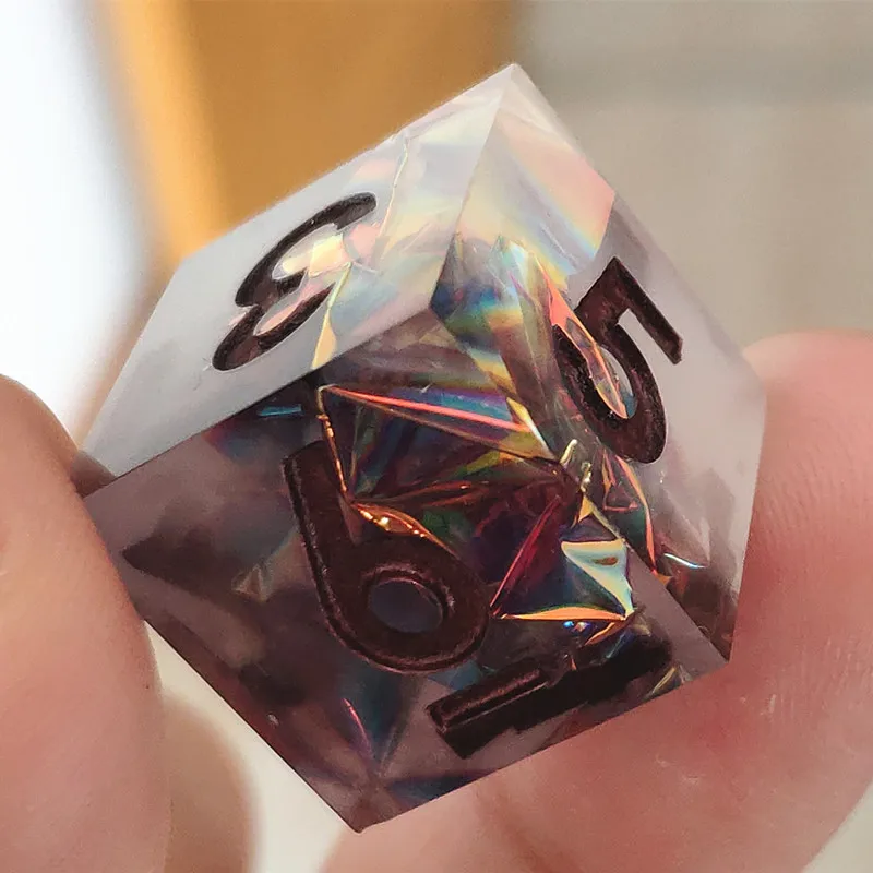 

MINI PLANET DND D6 Dice With Sharp Edges Polyhedral Resin Dice 6 sided Dice For RPG Board Game Custom d&d Dice Dark Knight