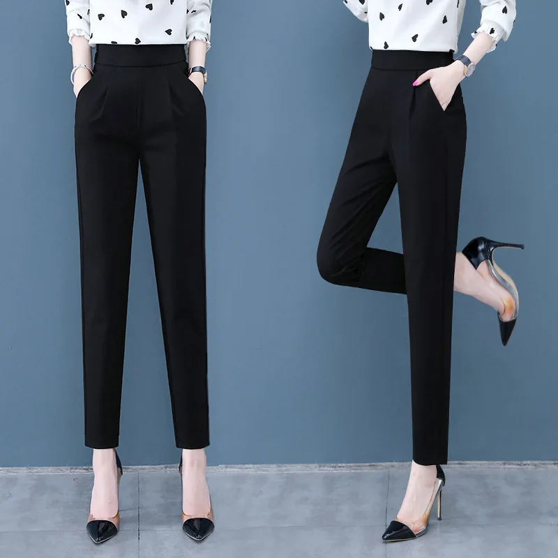 Новинка весна-осень 2022 свободные брюки с высокой талией женские прямыми