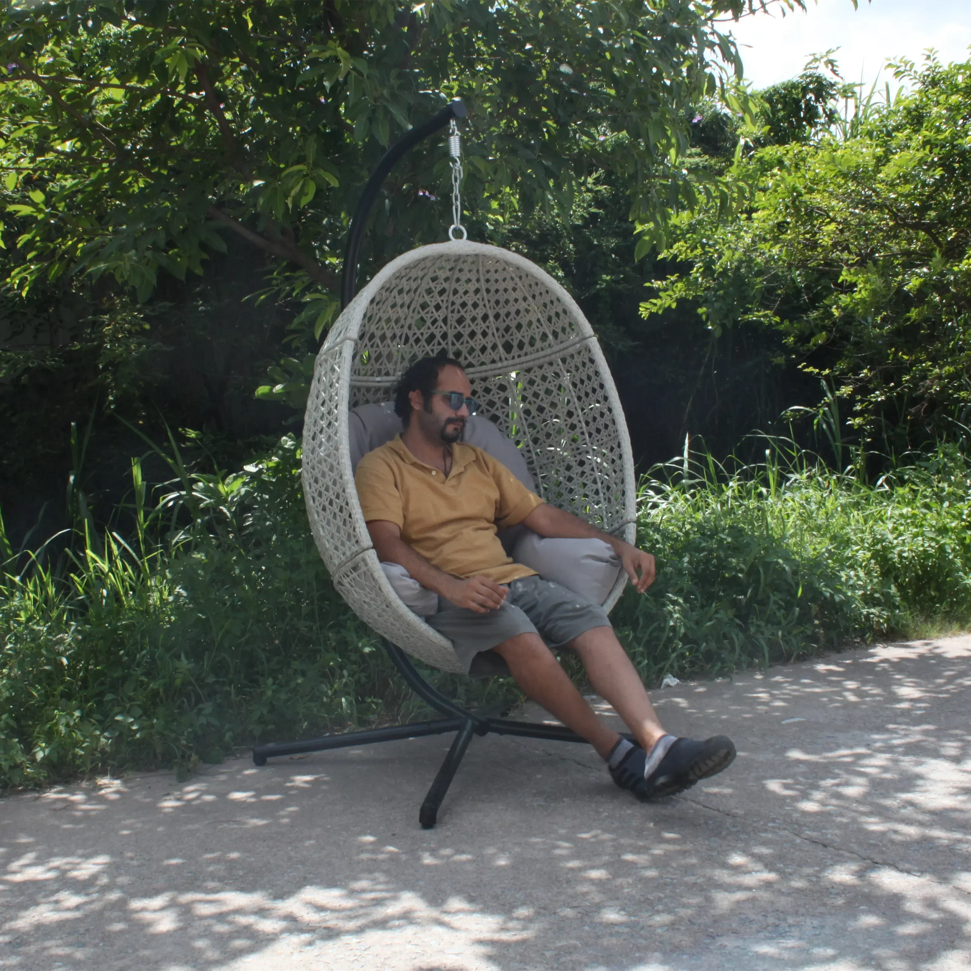 уличная плетеная корзина из ротанга уличные подвесные стулья уличный стул-яйцо