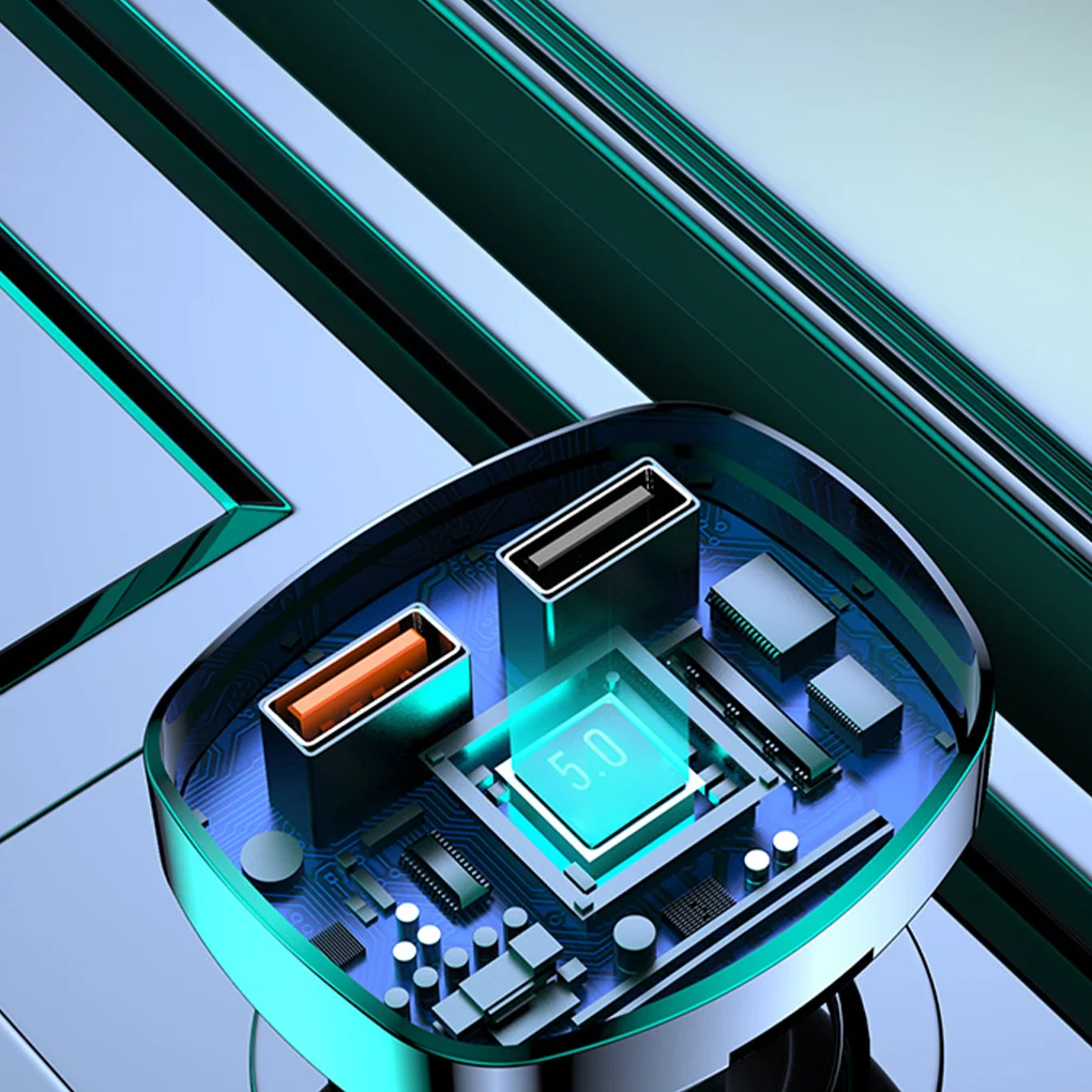 

Автомобильный MP3-плеер Bluetooth-совместимый V5.0 приемник-передатчик с микрофоном для звонков стерео портативный адаптер для быстрой зарядки те...