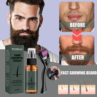 30ml mens beard growth essence set beard growth kit men beard growth roller nourishing enhancer beard oil spray beard care