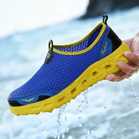 2022 summer outdoor shoes men lightweight breathable mesh creek beach quick dry wading upstream fishing net sport water shoes