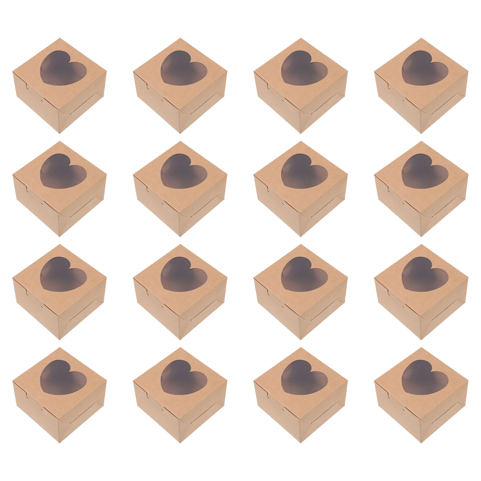 

20pcs Cake Packing Box Single Cupcake Carrier Single Cupcake Box Muffin Containers Cake Kraft Gift Boxes Dessert Case