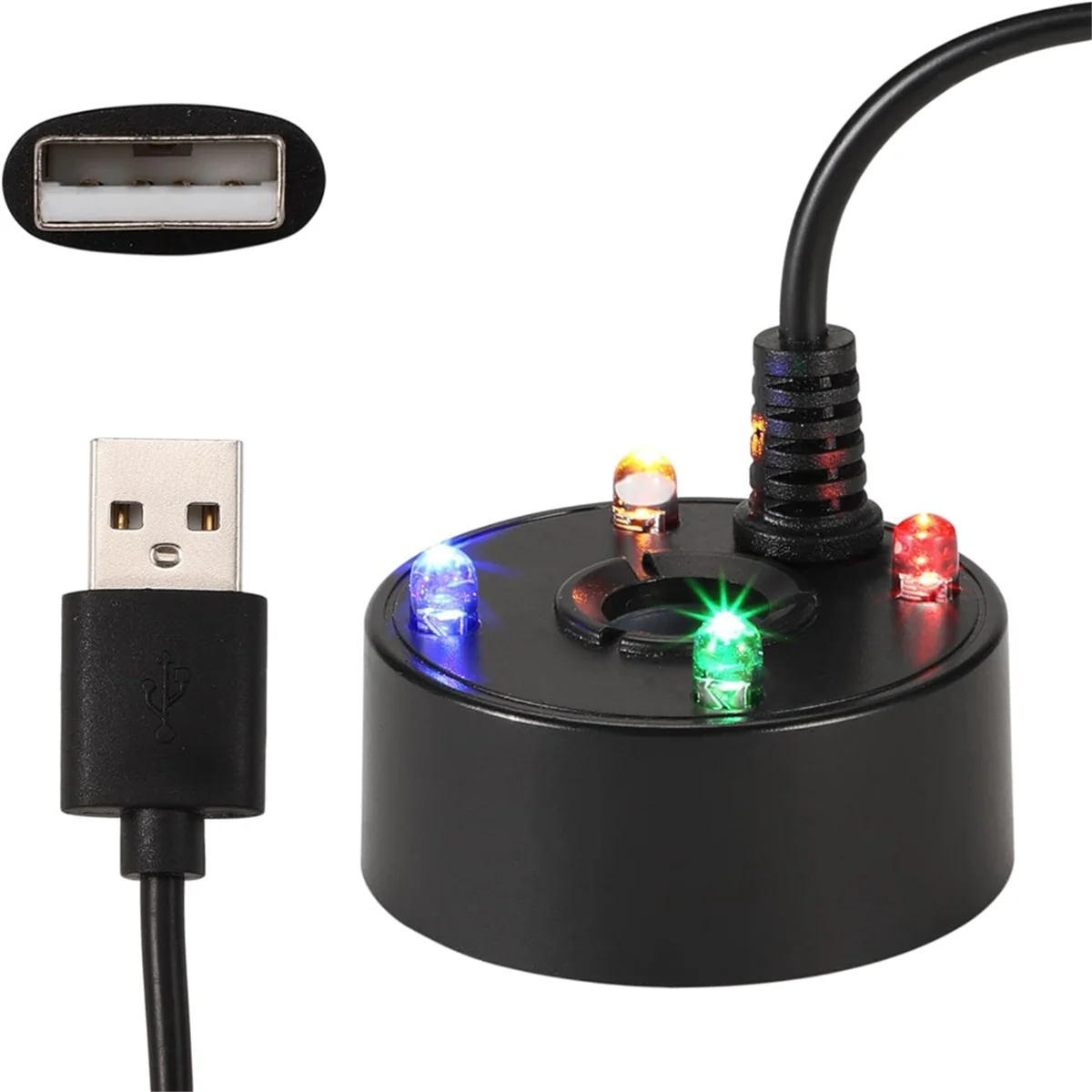 Туманообразователь USB-порт 4-цветные светодиодные фонари мини-машина для тумана