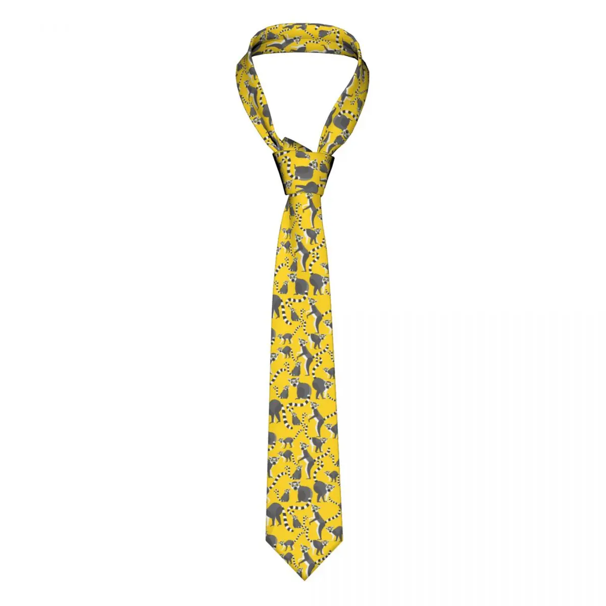 

Tie For Men Formal Skinny Neckties Classic Men's Lemurs Of Madagascar Wedding Tie Gentleman Narrow