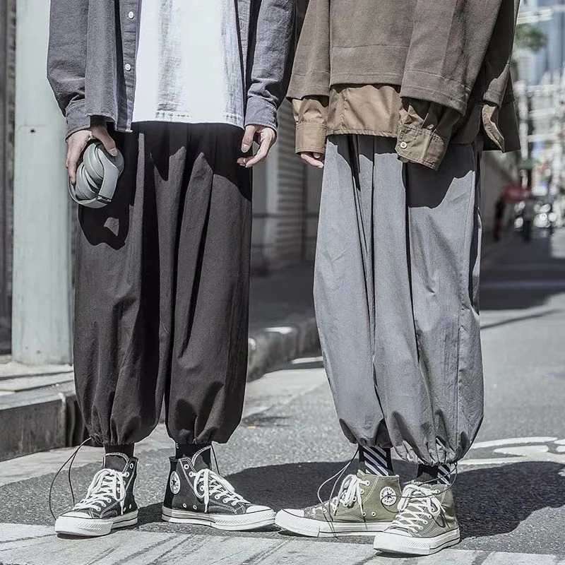 

Streetwear Trousers Men Women Y2K Casual Baggy Lantern Pants Harajuku Punk New Korean Fashion Hip Hop Solid Color Male Female