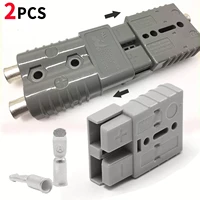 2pcs 600v 50a copper silver battery quick connector kit connect plug disconnect winch trailer connect max for 6awg wire