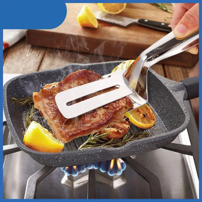 

Stainless Steel Barbecue BBQ Tong Meat Bread Food Clamp Shovel Spatula Kitchen Tools Barbecue Clip Bread Clip Steak Fried