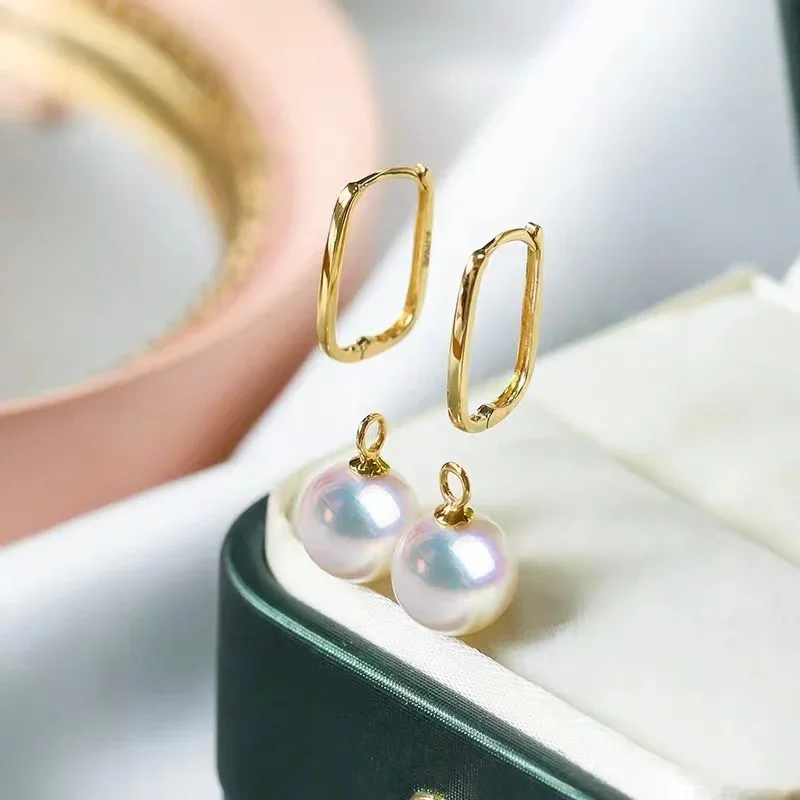 

Semi-finished Jewelry 18K Gold Pearl Stud Earrings