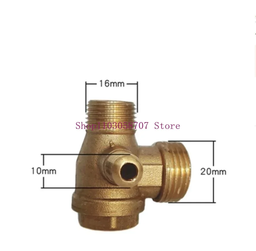 3-сторонний латунный обратный клапан воздушного компрессора золотой