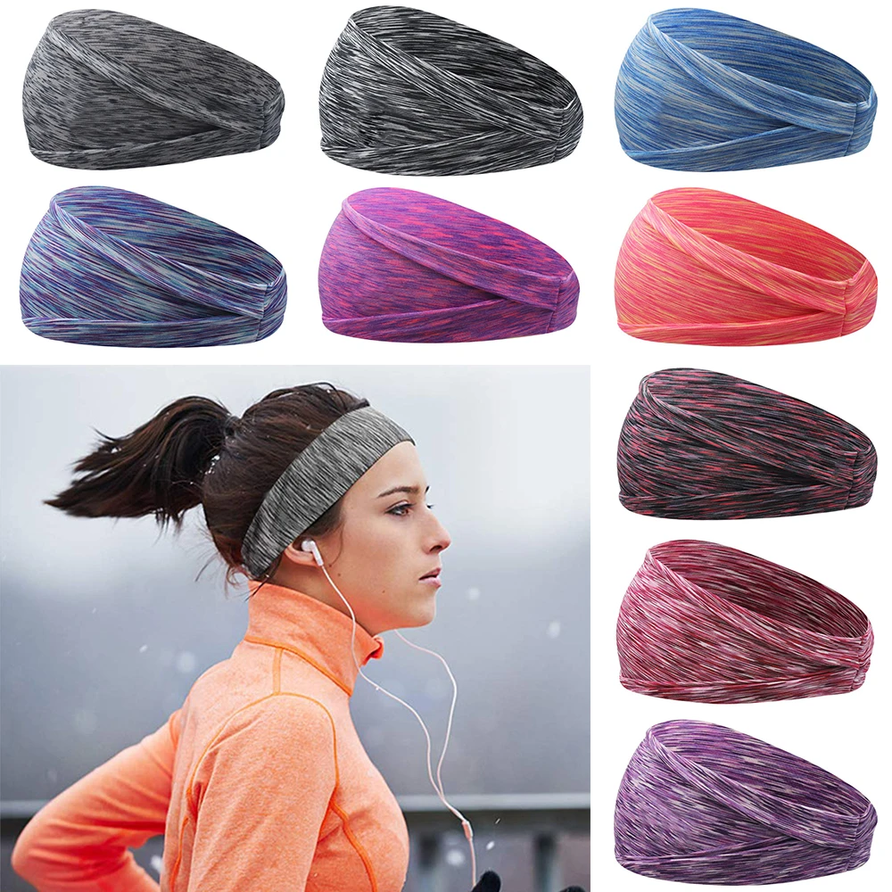 9Colors Absorbing Sweat Hair Bands Men Women Elastic Yoga Running Headbands Headwrap Sports Headwear Accessories headband sport