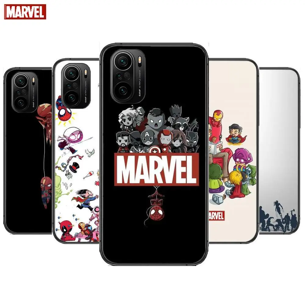 

Marvel Comics Phone Case For xiaomi redmi POCO F1 F2 F3 X3 Pro M3 9C 10T Lite NFC Black Cover Silicone Back Prett mi 10 ultra co