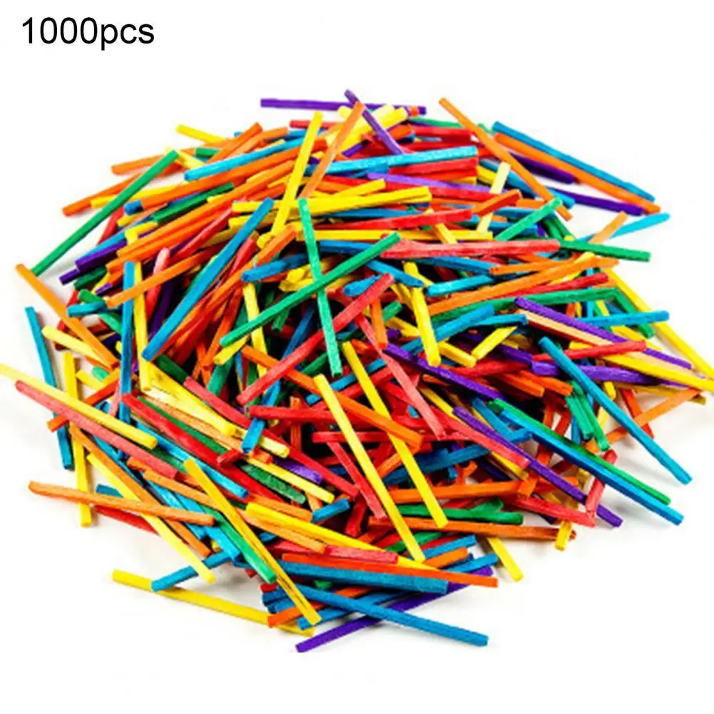 

1000Pcs/Set DIY Good Shaped Ice Cream Stick Creative Handicraft Making Wood Ice Pop Stick Craft Tools
