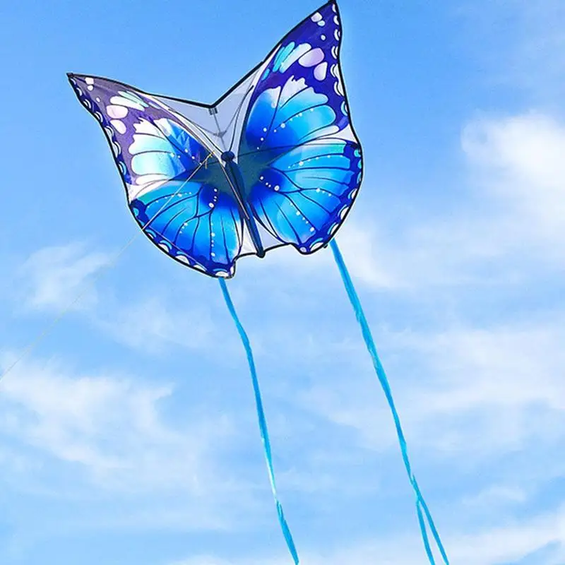 New Colorful Butterfly Hard-winged Kite Nylon Outdoor Kites Flying Toys For Children Stunt Kite Surf With Control Bar And Line