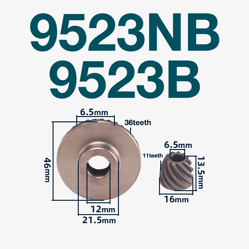 Детали шестерни для Makita 9523NB 9523B, фотошлифовальная машина, электроинструменты, Сменные аксессуары для Шестерен