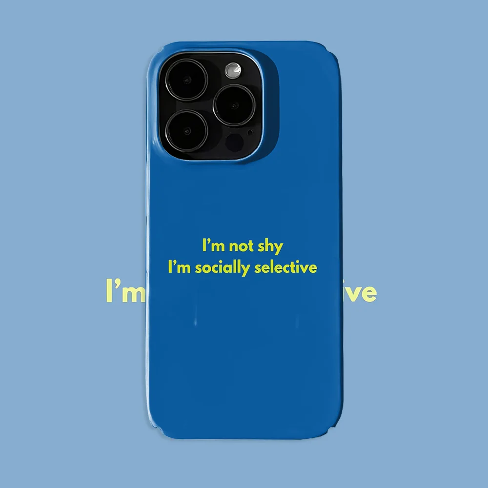 Фото Чехол для телефона I'm Not Shy для iPhone 17 16 15 14 13 12 11 Air Pro Max X XS XR XSMax 7 8 Plus, глянцевый, из твердого поликарбоната №2