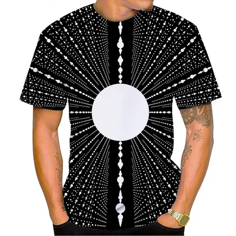 Новая горячая тенденция, новая модная мужская повседневная футболка в стиле хип-хоп с 3d принтом, забавная футболка с коротким рукавом и круглым вырезом, топ