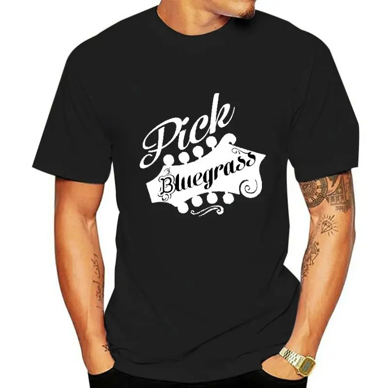 Классическая Тяжелая хлопковая Футболка Pick Bluegrass