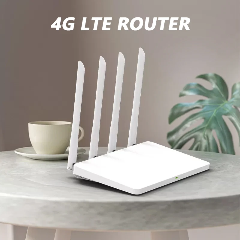 

ZBT 4G LTE роутер, Wi-Fi SIM-карта, точка доступа CAT4 EC200TEUHA EU модем 2-LAN, Беспроводные 4 * внешние антенны 300 Мбит/с, розетка