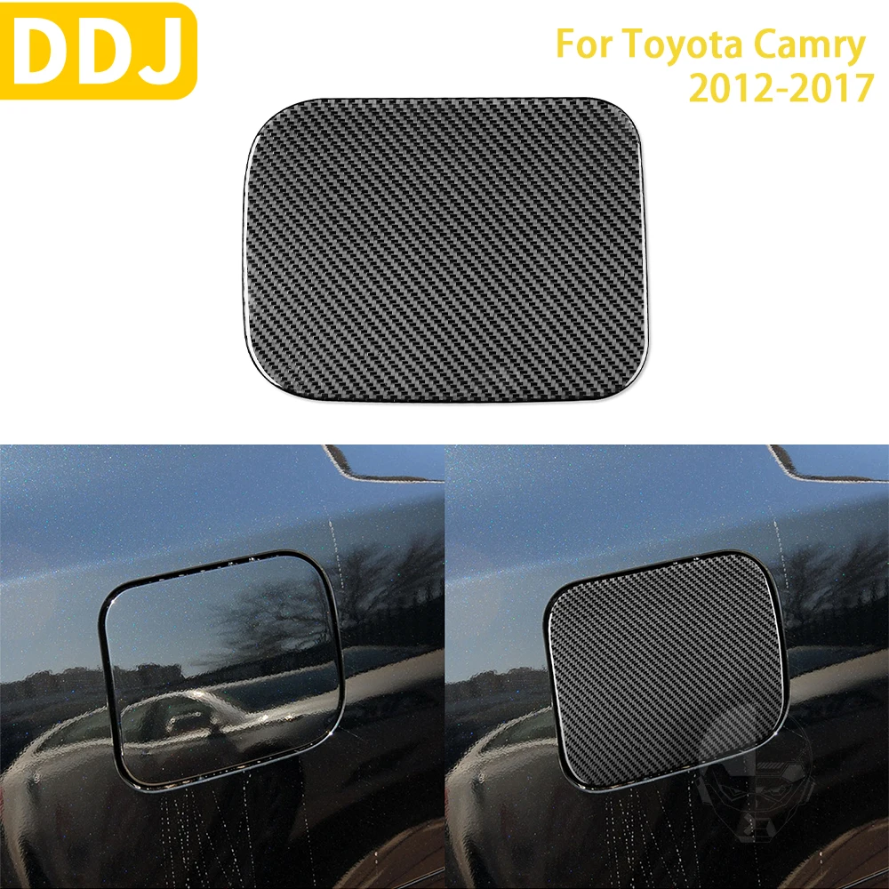 

For Toyota Camry 2012-2017 Asian Edition Car Accessories Carbon Fiber Interior Fuel Tank Cap Cover Trim Stickers Decoration