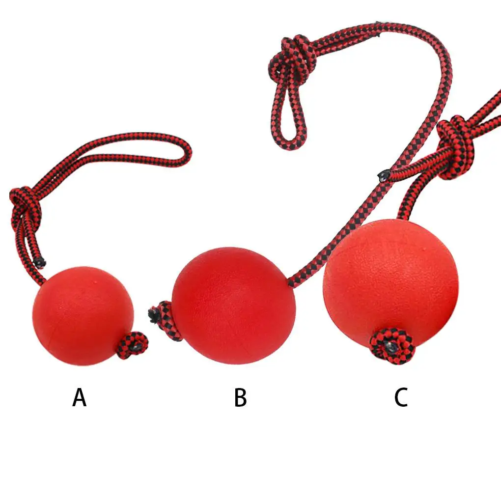 

1Pcs Dog Toy Ball Pet Soild Rubber Rope Ball Animal Training Chewing Toy Pet Indoor Outdoor Fetch Toy Ball Multiple Size