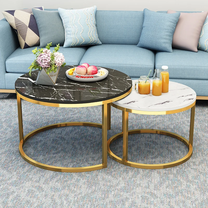 

Nordic Round Coffee Tables Tv Modern Luxury Entryway Design Italian Dressing Side Table Balcony Muebles Living Room Furniture