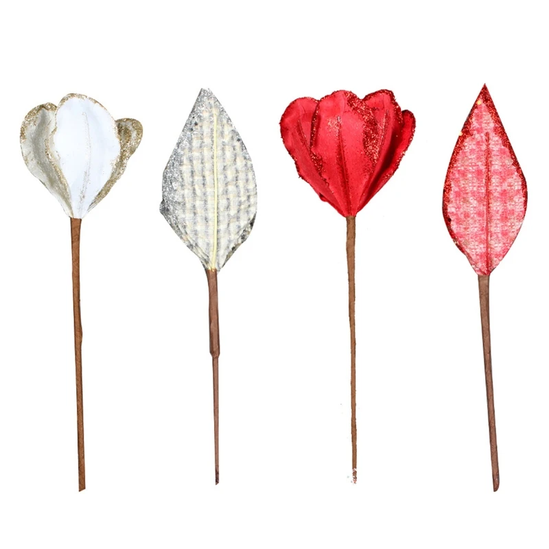 

Christmas Glitter Poinsettia Flower Artificial Xmas Flower Xmas Tree Ornaments