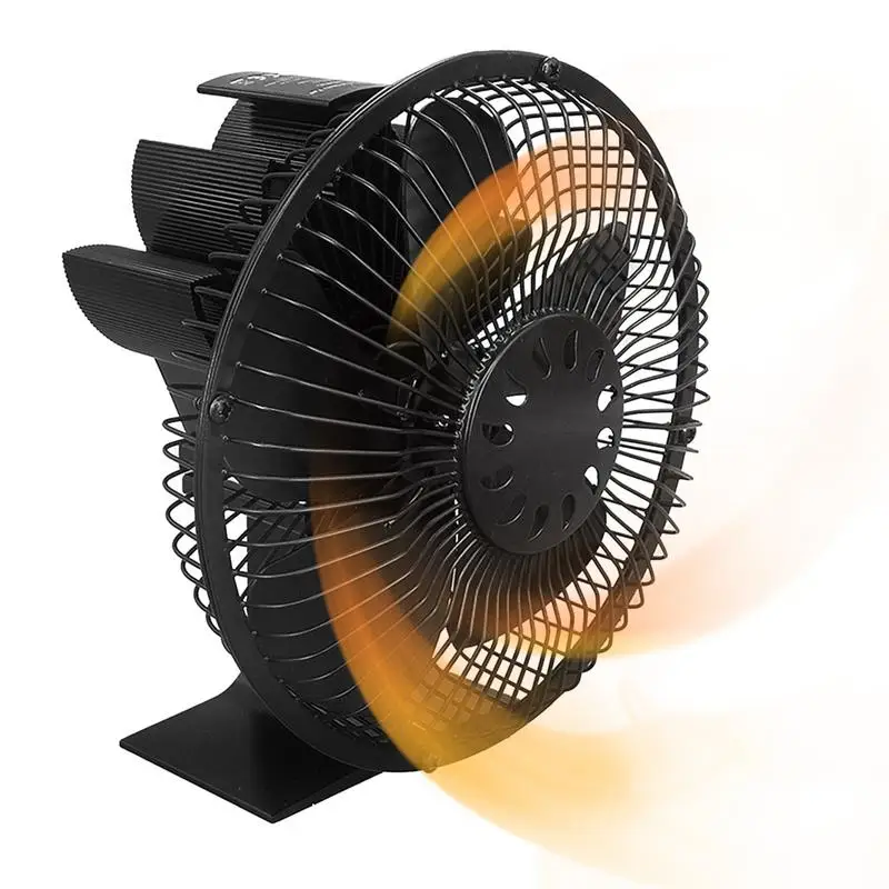 

Fans For Wood Burning Stove 5 Blade Pellet Stove Fan Heat Powered Heat Fan With Stove Top Thermal Fan Thermometer For Burner