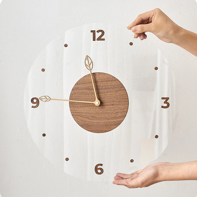 

Digital Silent Watch Wall Minimalist Large Wood Wall Sticker Mechanical Watch Luxury Horloge Murale Home Design Home Watch