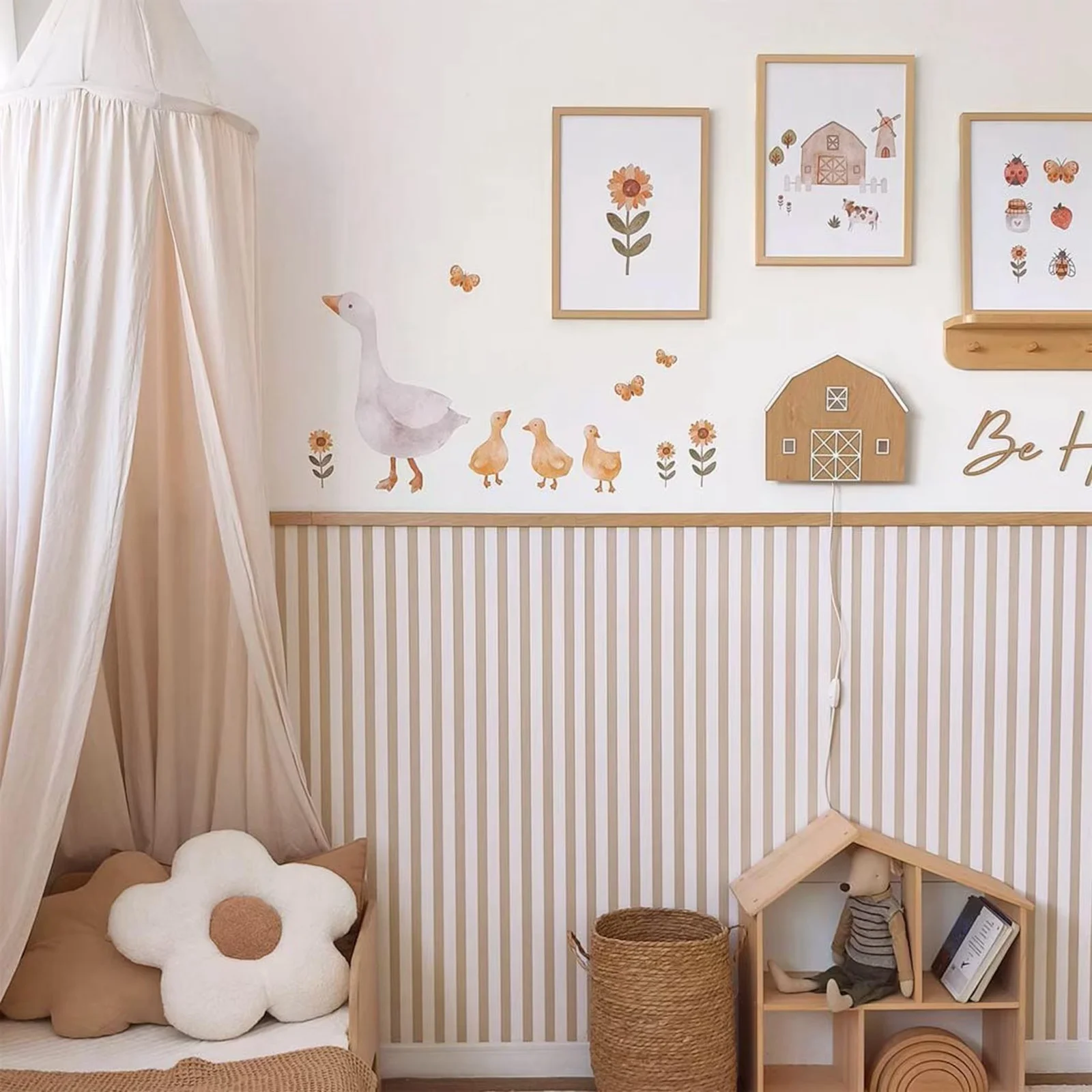 Обои в полоску с линиями коричневая Мока Peel and Stick Wallpapaer съемная обои стиле