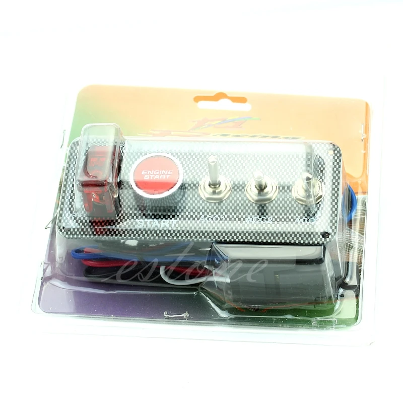 

Racing Car 12V Ignition Switch Panel Engine Start Push Button LED Toggle