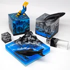 DIY 3d смолы силиконовая форма для ручной работы клей пики пресс-форм с украшением в виде кристаллов из смолы с изображением заснеженной горы океан для микро ландшафтного дизайна для поделок 3d