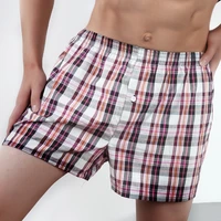 4567 pcs 100 cotton mens underwear boxers shorts casual sleep underpants plaid loose comfortable homewear knickers panties