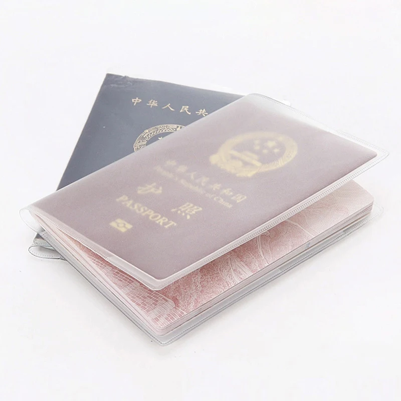 

New Travel Waterproof Dirt Passport Holder Cover Wallet Transparent PVC ID Card Holders Business Credit Card Holder Case Pouch