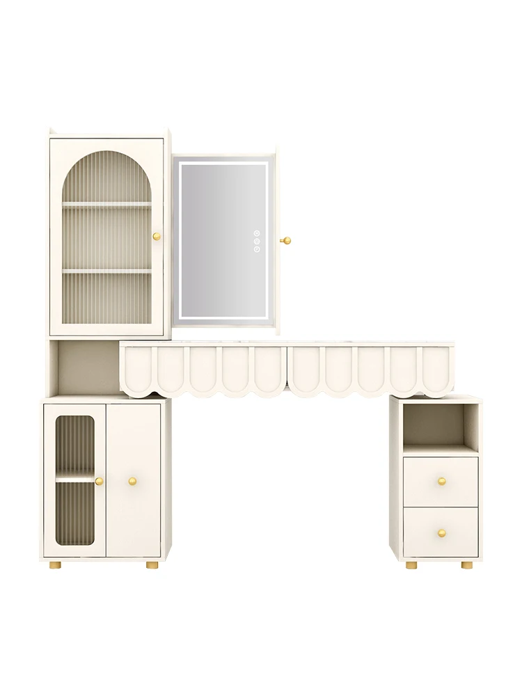 

Складной столик для спальни большой вместимости многофункциональный стол скрытое зеркало Телескопический столик для макияжа