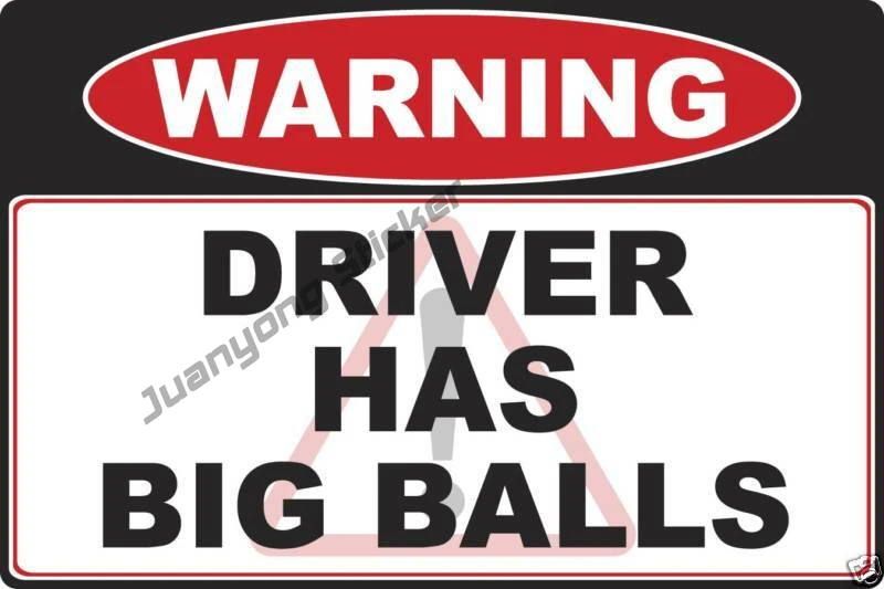 

Автомобильная наклейка s с передним ветровым стеклом, забавные Предупреждение наклейки с большими шариками для вождения, наклейка для авто...