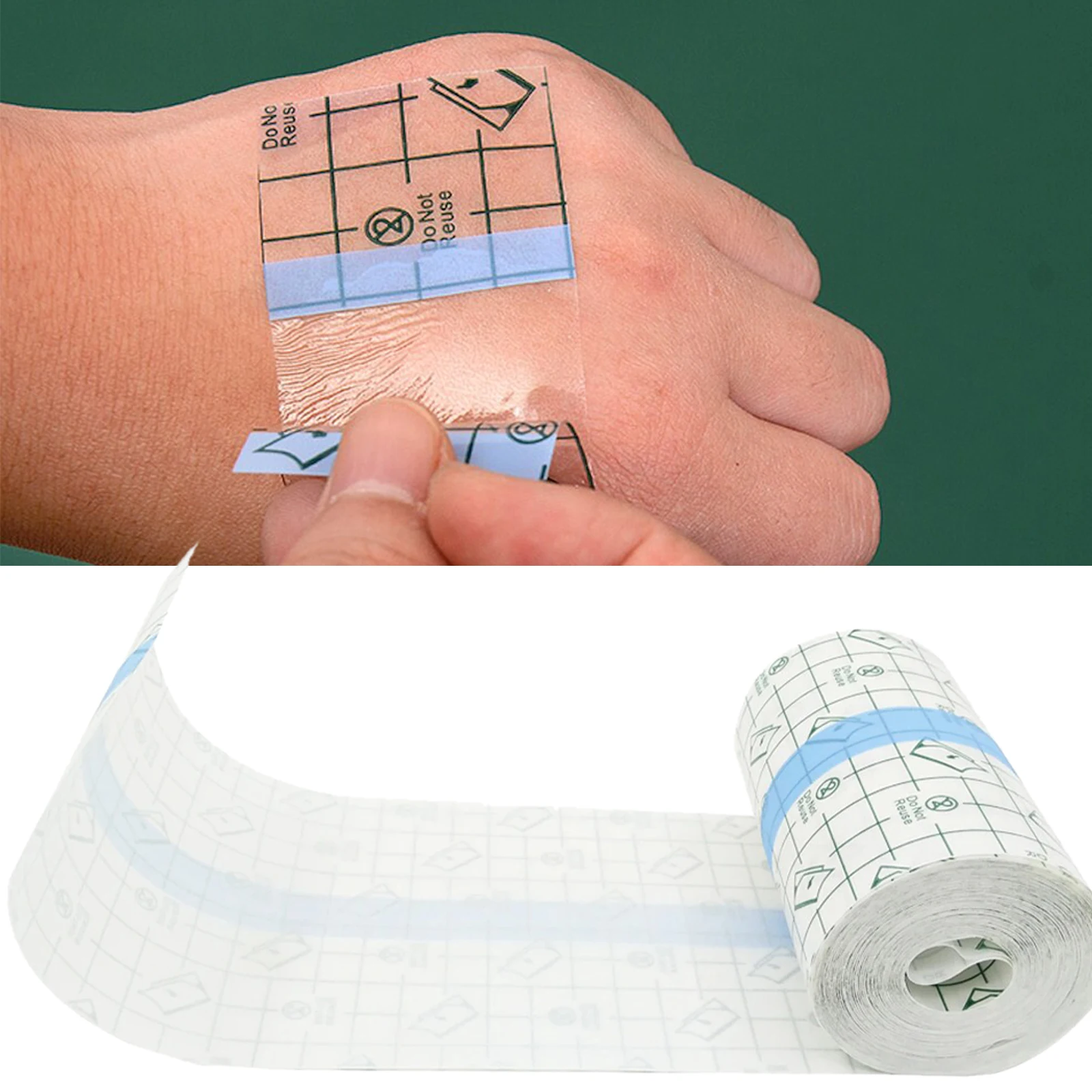 

Transparent Tattoo Aftercare Bandage, 10CM x 2M Waterproof Adhesive Dressing Tape, Antibacterial Bandages, Film Dressing Second