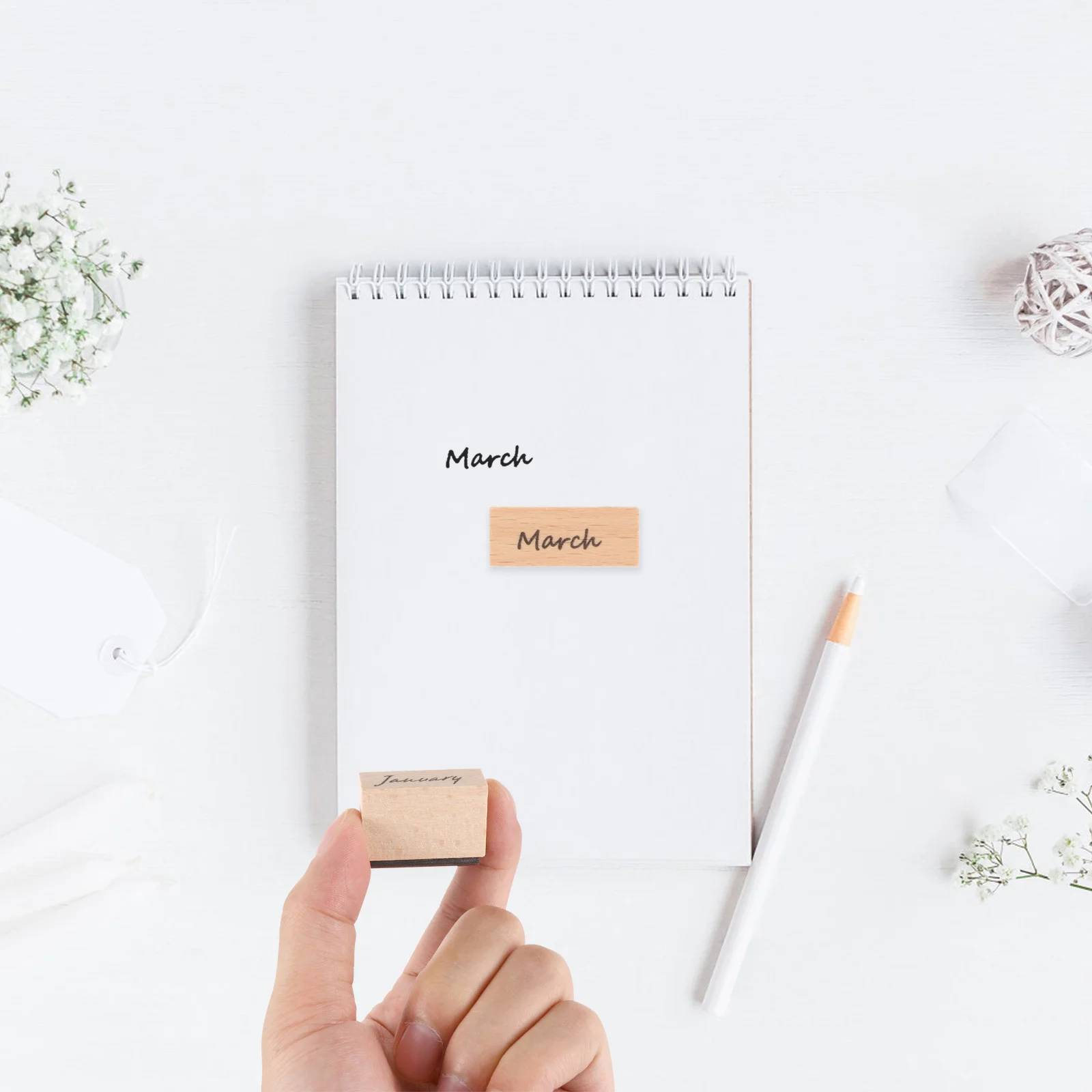 Деревянный набор штампов декоративные штампы ручной работы с арабскими цифрами