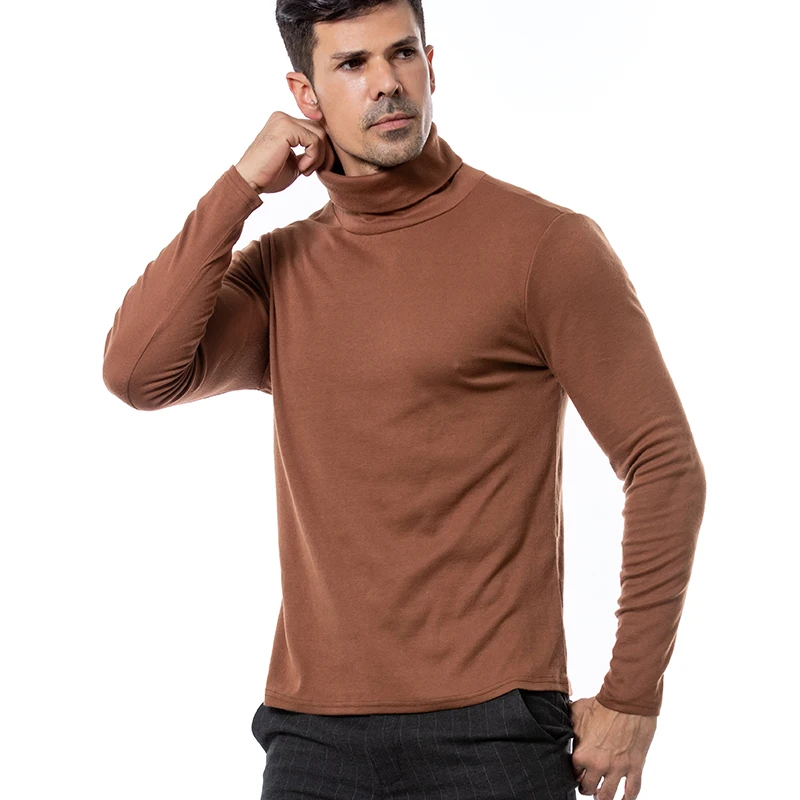 

Мужская водолазка LUCLESAM, зимний свитер, облегающие вязаные мужские свитера, осенняя Новая повседневная теплая базовая одежда для мужчин