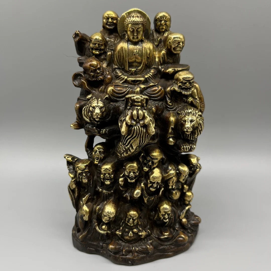 

Collect Chinese Elaboration Brass Auspicious Lucky Wealth “Buddha ” Metal Crafts Home Decoration