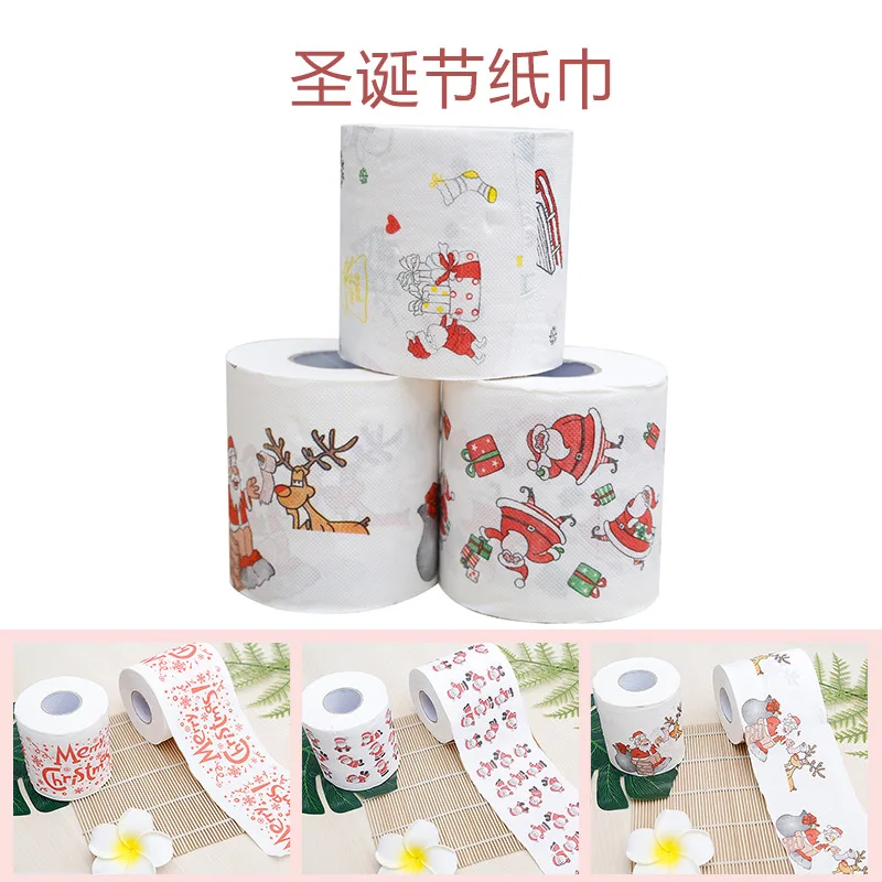 

Cartoon color web printing core household roll paper toilet paper hotel toilet paper towel sticker