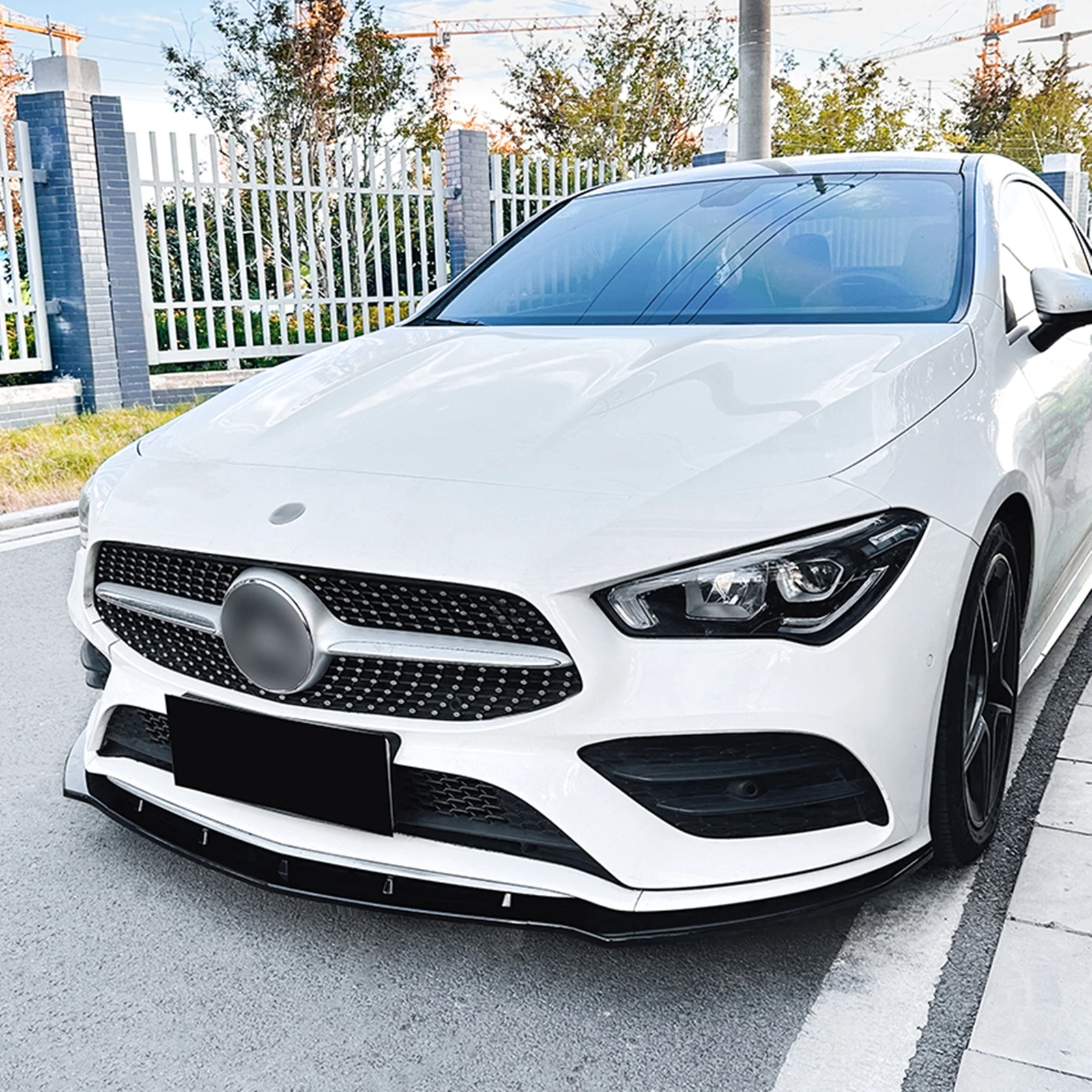 Для Mercedes Benz CLA Class C118 X118 2020-2023 AMG передний бампер спойлер для губ из углеродного
